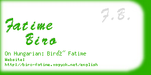 fatime biro business card